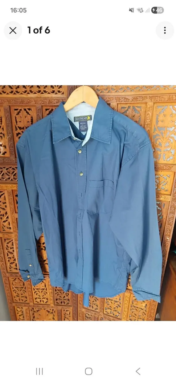 Southcape Navy Cotton L Quiet Fashion Shirt