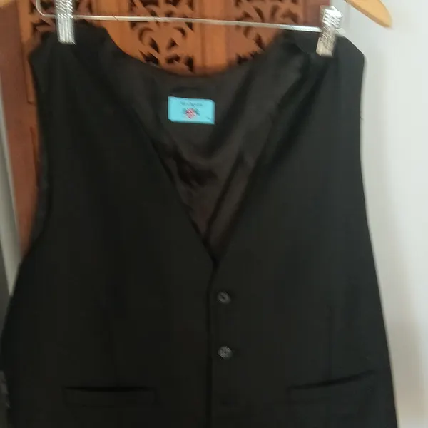 Classic New England mobster black suit Vest sz 16