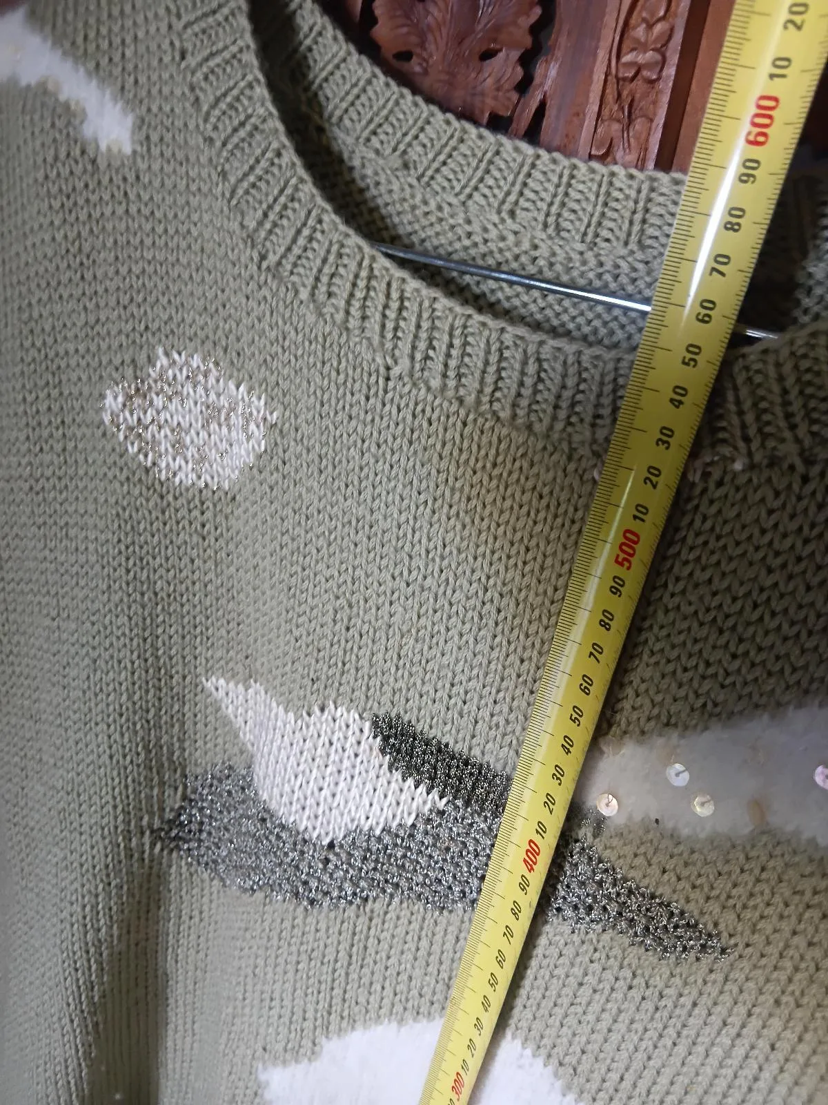 Handknitted Landscape Sweater Vest  sz 12 — photo 5