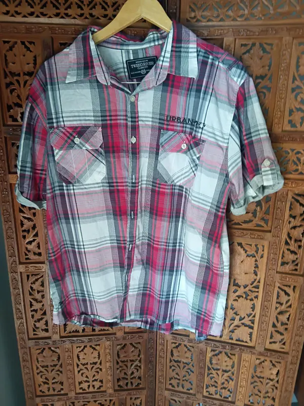 Tweed river Check Crisp Poplin L Shirt