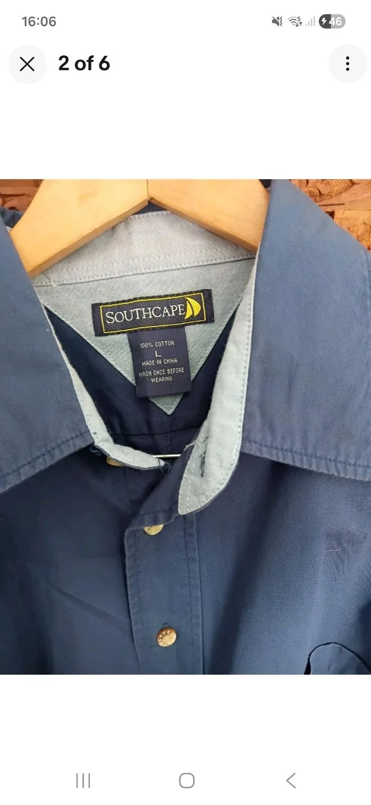 Southcape Navy Cotton L Quiet Fashion Shirt — photo 2