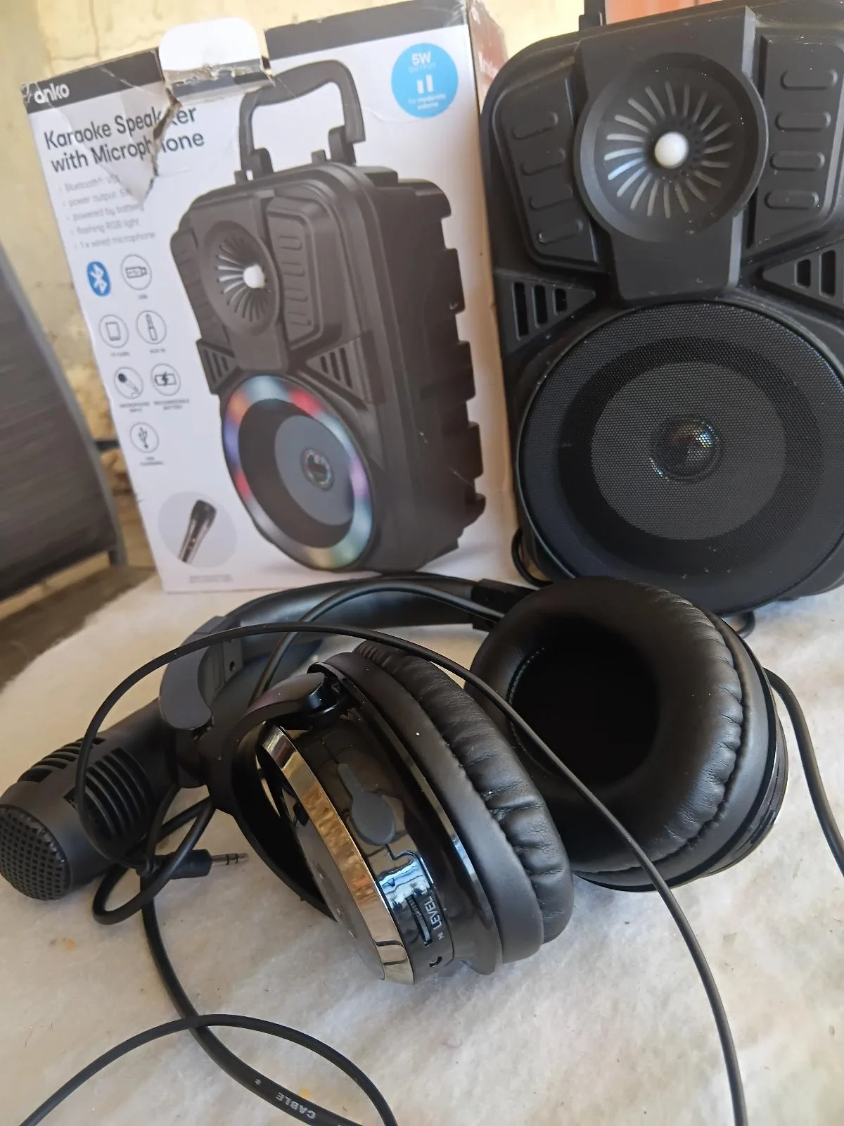 Party Sound Bundle: Portable Karaoke System & Bauhn Premium Headphones – photo 2
