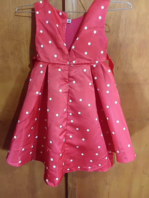 Minnie Mouse 3yo Rockabilly Red Polka Dot Toddler Dress