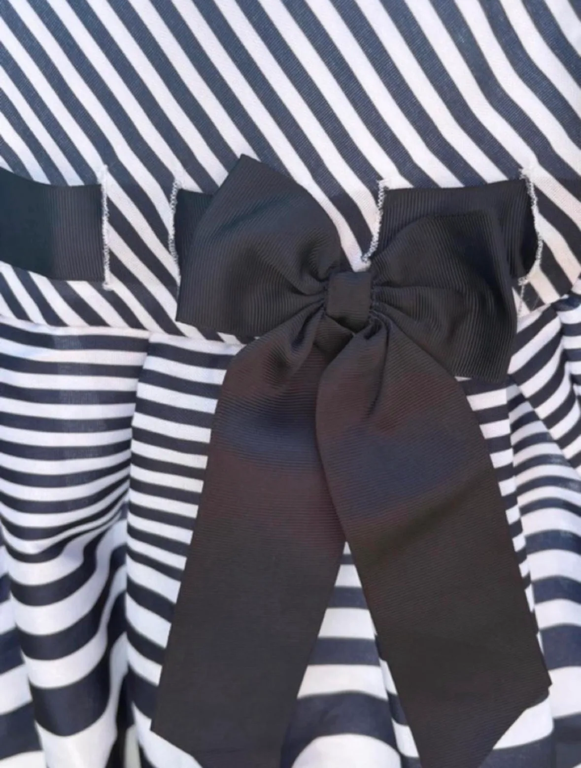 Ollie’s Place Navy & White Stripe Party Dress – Size 2 — photo 3