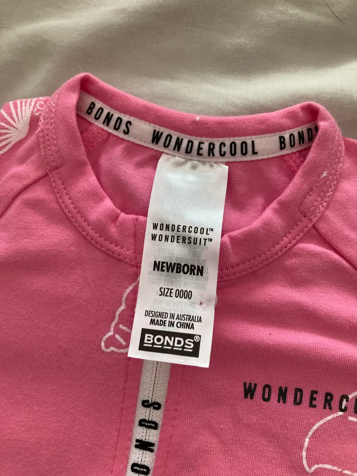 Bonds Baby Pink Seashell Wondercool Romper (0000) – photo 2