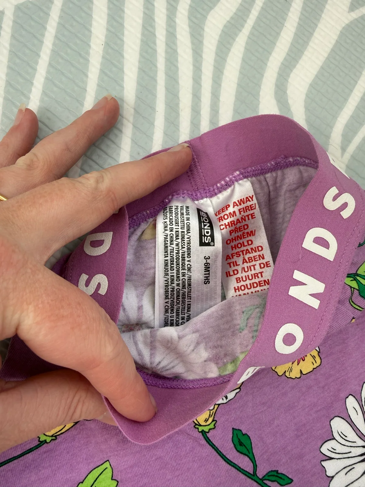 Bonds Baby Purple Daisy Leggings (00) — photo 2