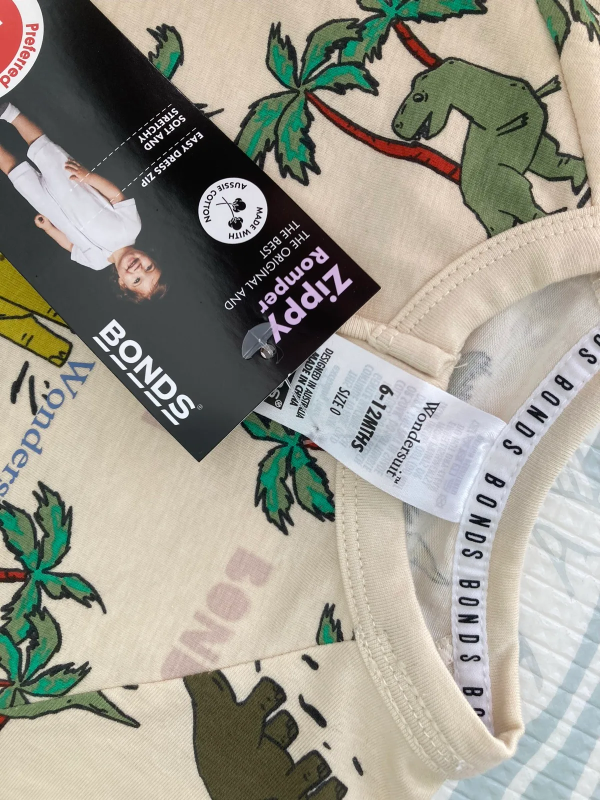 BONDS Baby Dinosaur Romper (0) – photo 2