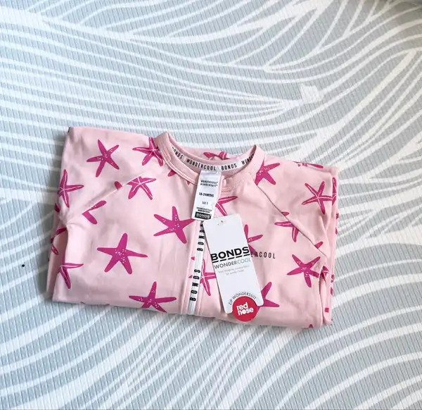 Bonds Baby Pink Starfish Wondercool Zippy (Size 2)