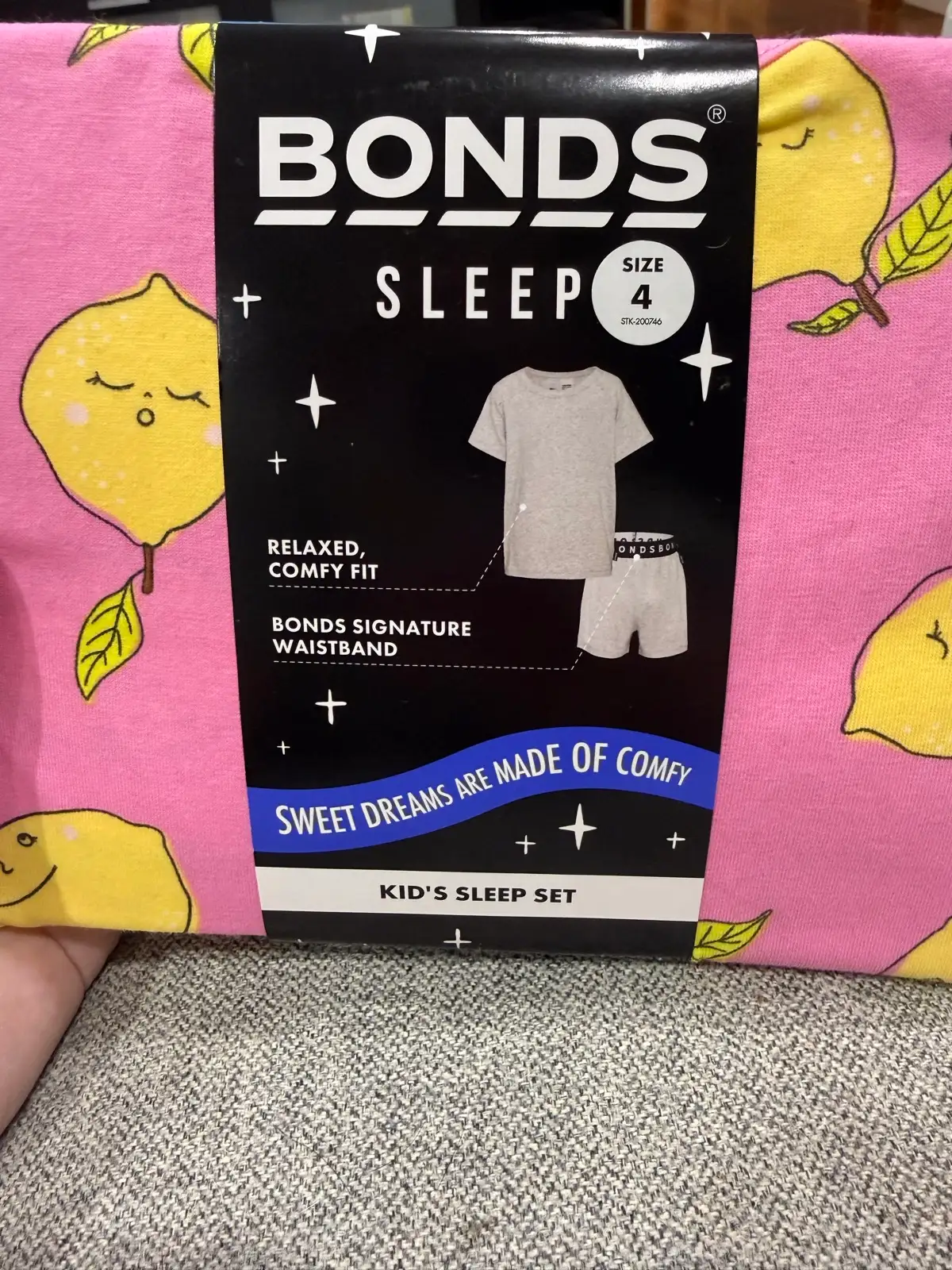 Bonds Kids Pink Lemon Summer Pjs (Size 4) – photo 2