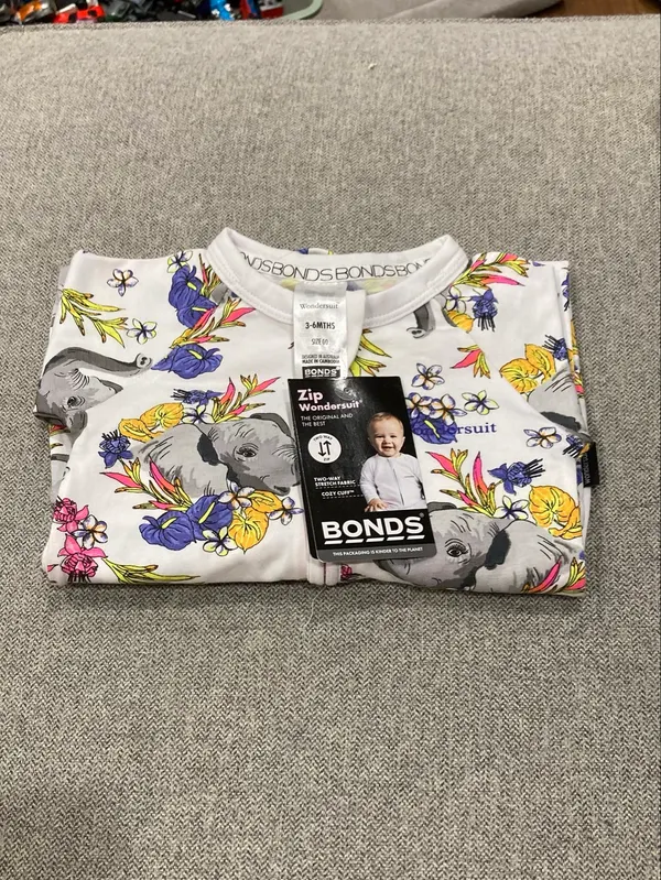 Bonds Baby Floral Elephant Zippy (00)