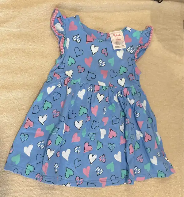 Sprout Baby Blue Heart Dress (0)