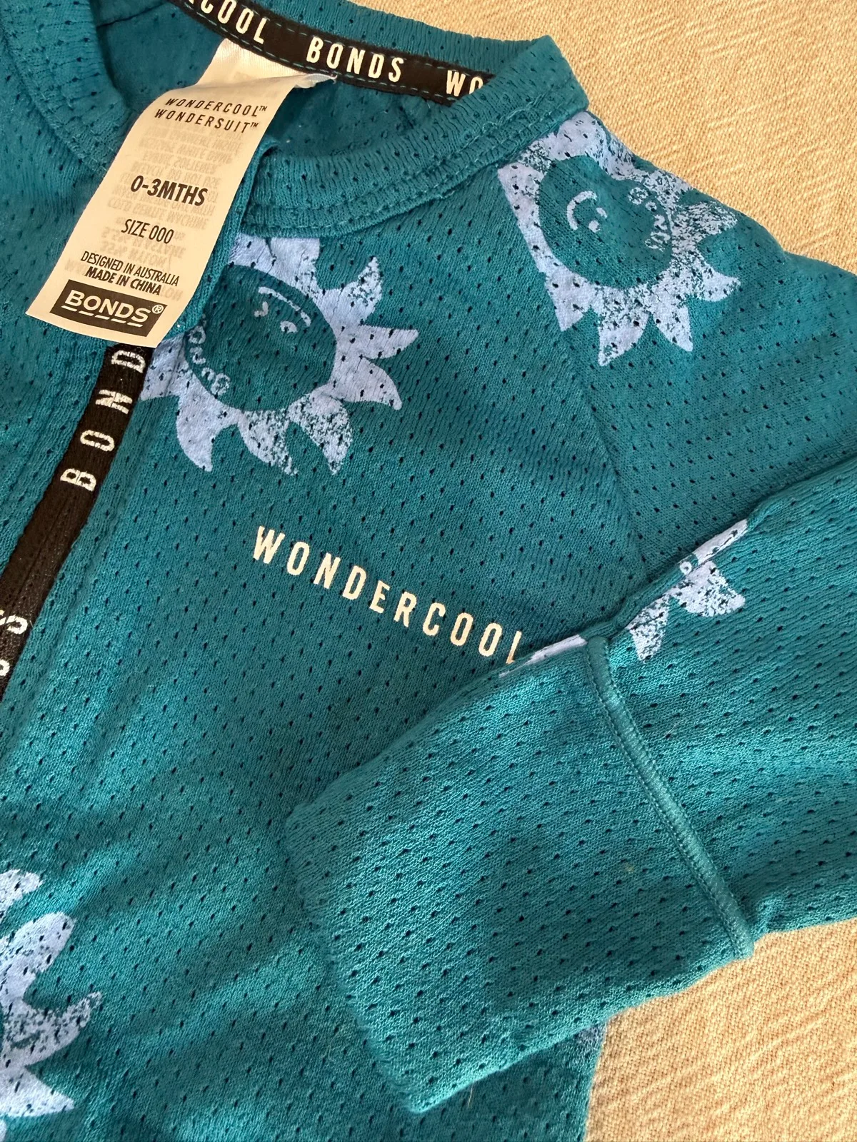 Bonds Baby Long Sleeve Wondercool Romper (000) — photo 3
