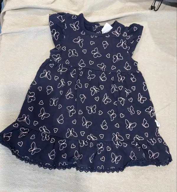 Sprout Baby Navy Butterfly Dress (0)