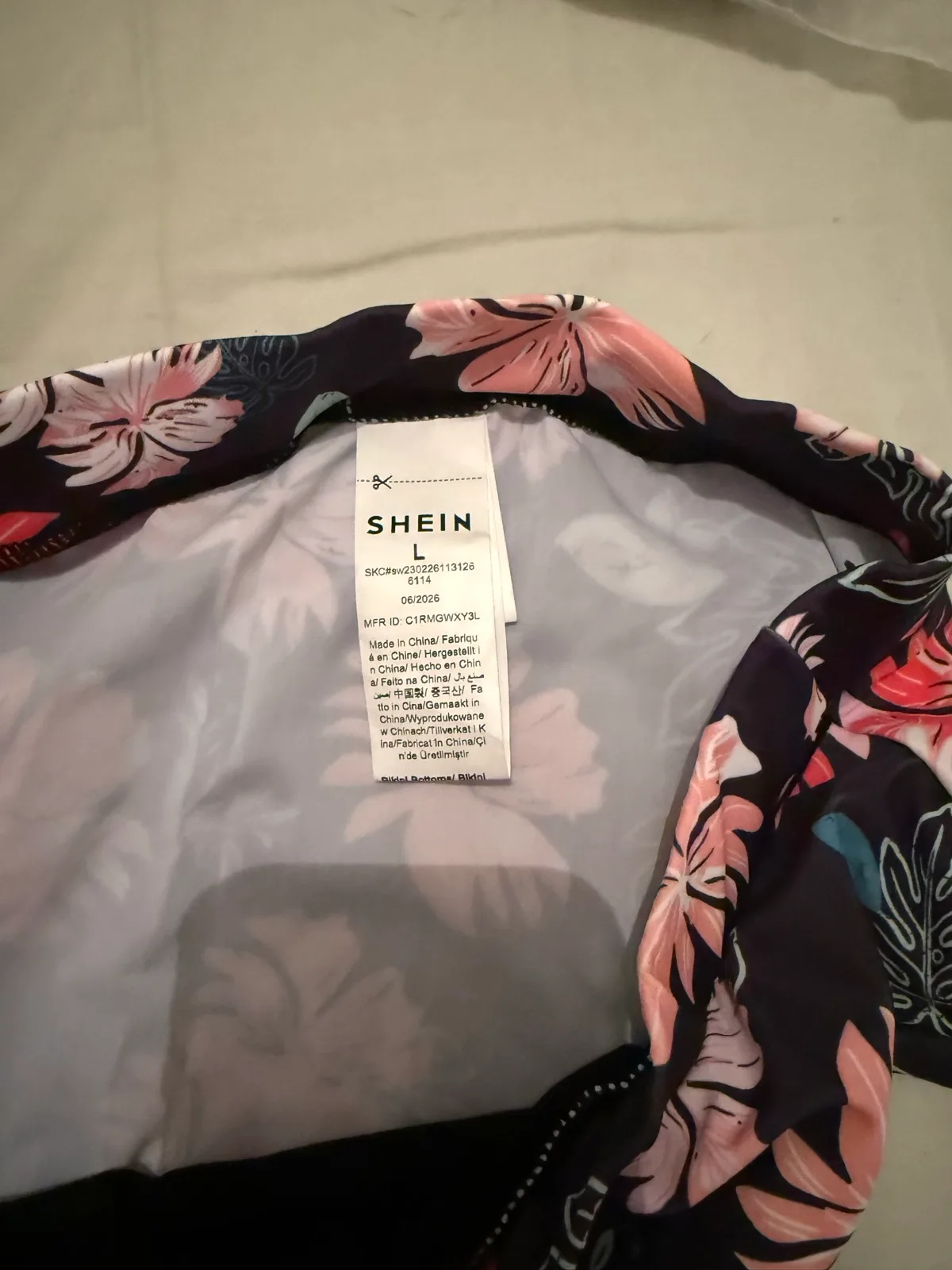 Women’s Black Floral High Waisted Bikini (L) — photo 4
