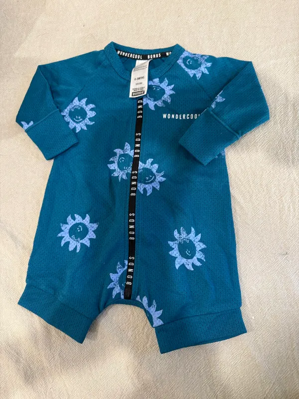 Bonds Baby Long Sleeve Wondercool Romper (000)