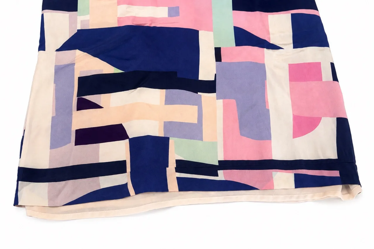 MARCS Geometric Print Sleeveless Shift Dress Zip Lined Navy Pink White Size AU 8 – photo 3