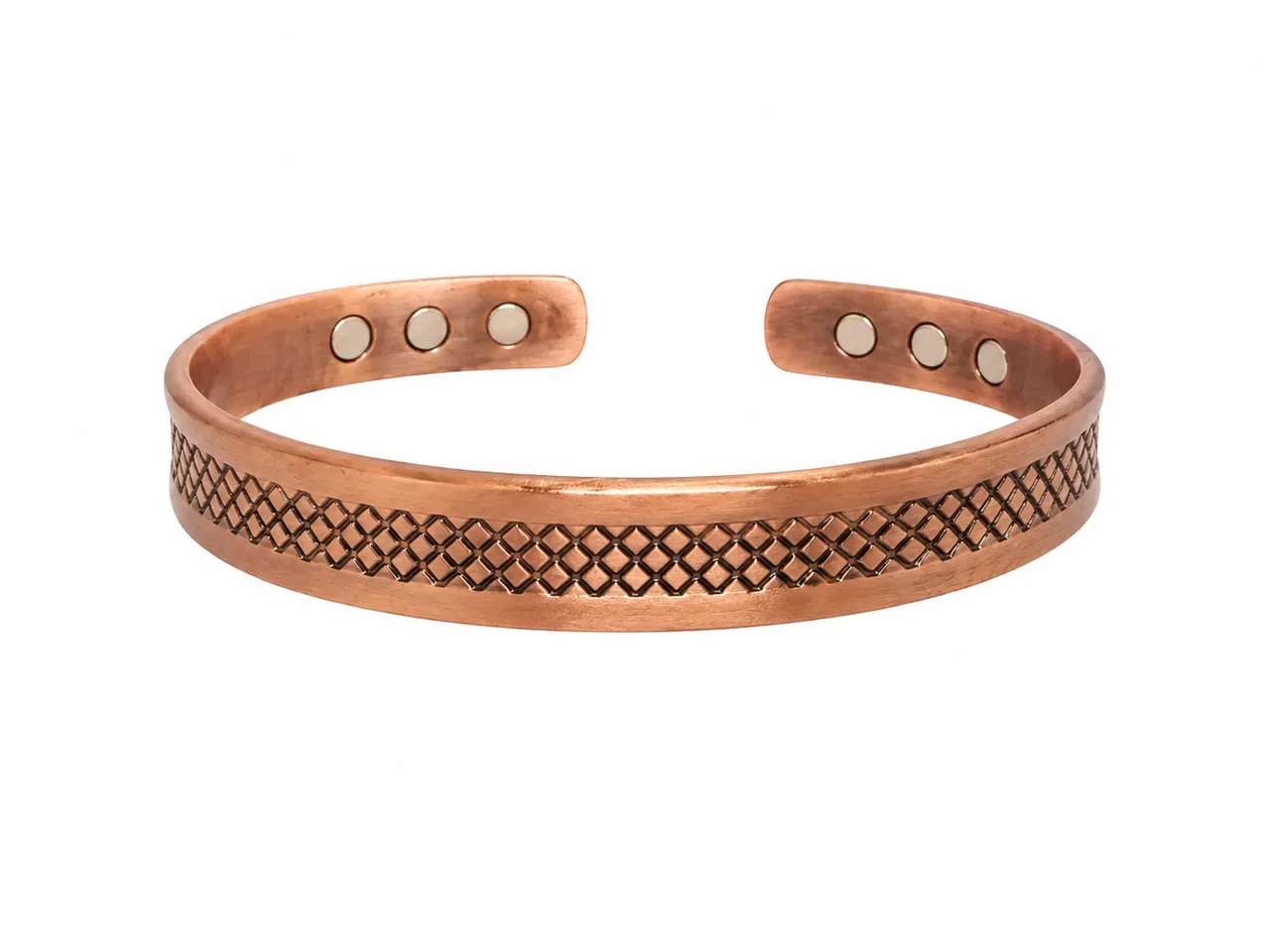 Brass Copper Bangle Open Cuff Magnetic Health Therapy Adjustable Men Women — photo 2
