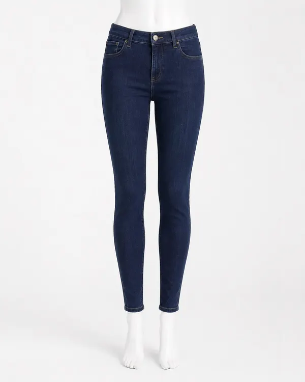 GUESS Los Angeles Women's Super High-Rise Skinny Jeans Dark Blue W26 L27