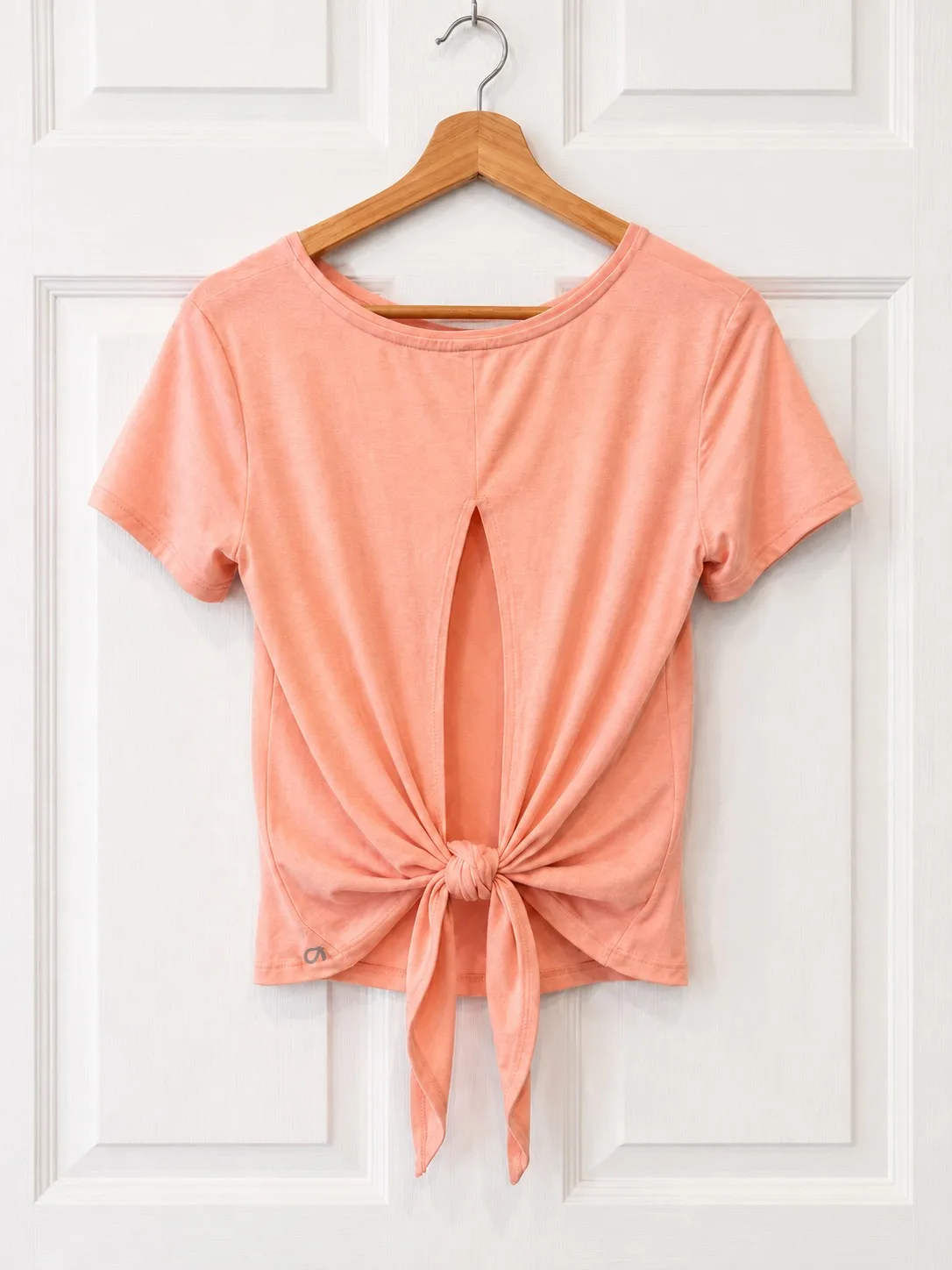 GapFit Breathe Peach Crew Neck Short Sleeve Shirt Top Women's Yoga Gym Size S — photo 2