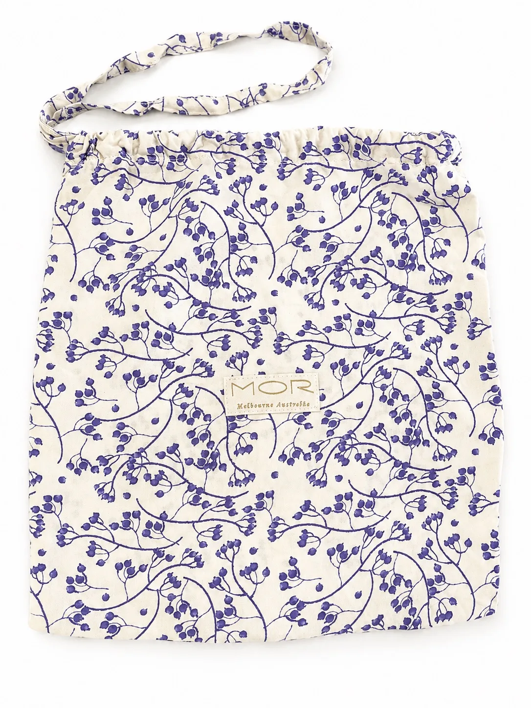 MOR Women's Floral Kimono Robe White Blue One Size Tie Belt Storage Pouch BNWT — photo 2