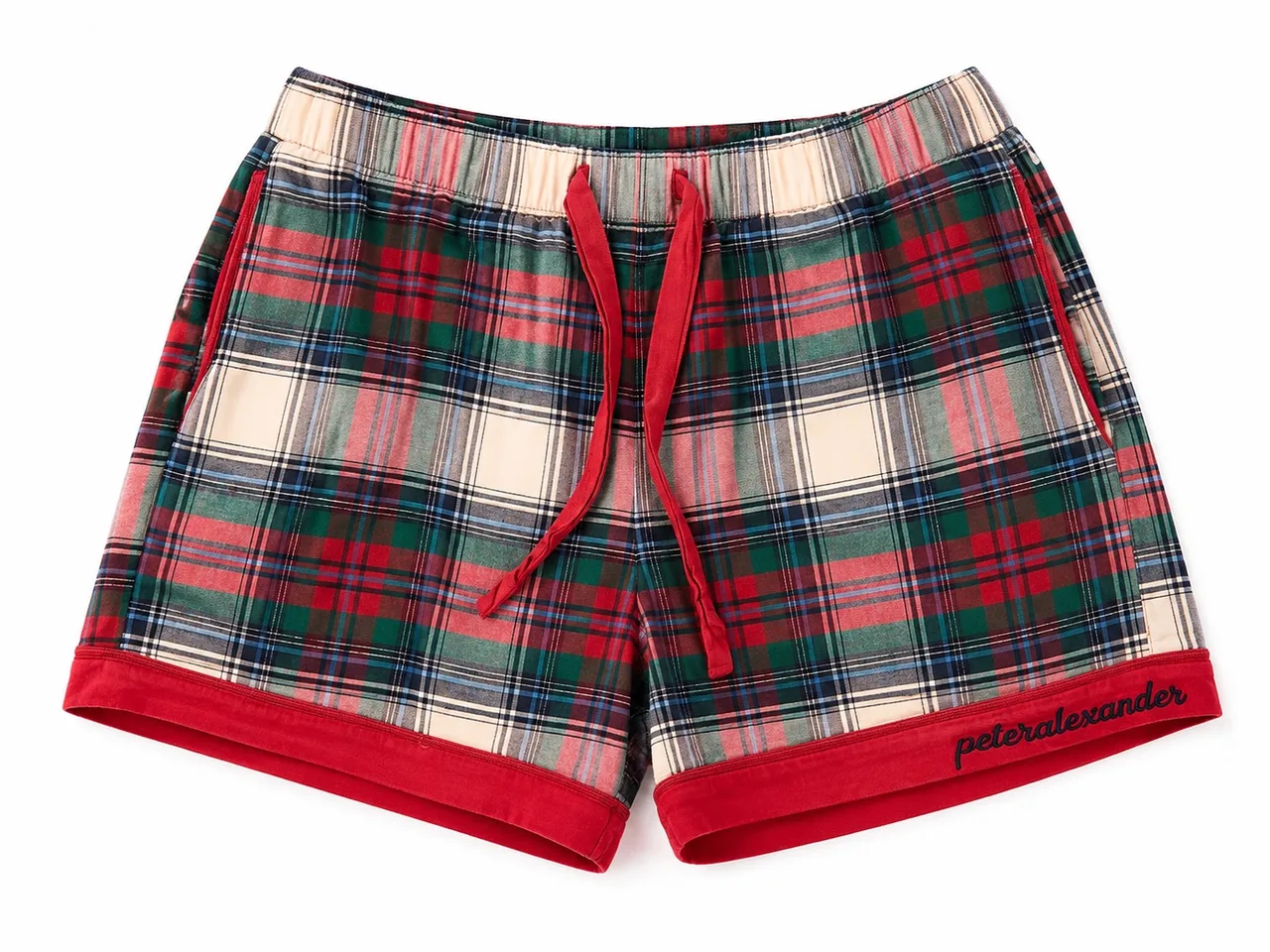 Peter Alexander Women's Plaid Pyjama Set XS Button-Up Shirt & Shorts Pockets — photo 2