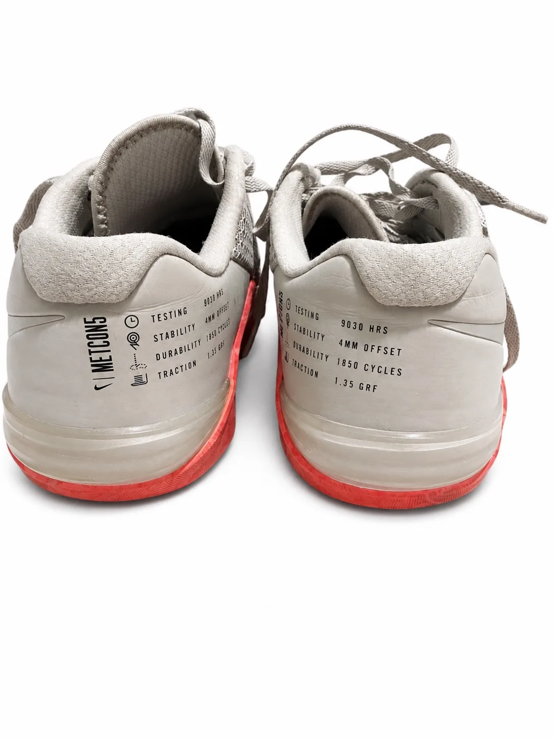 Nike Metcon 5 Premium Women's Size US 7.5 UK5 Grey Pink Sole Shoes Gym Crossfit — photo 2