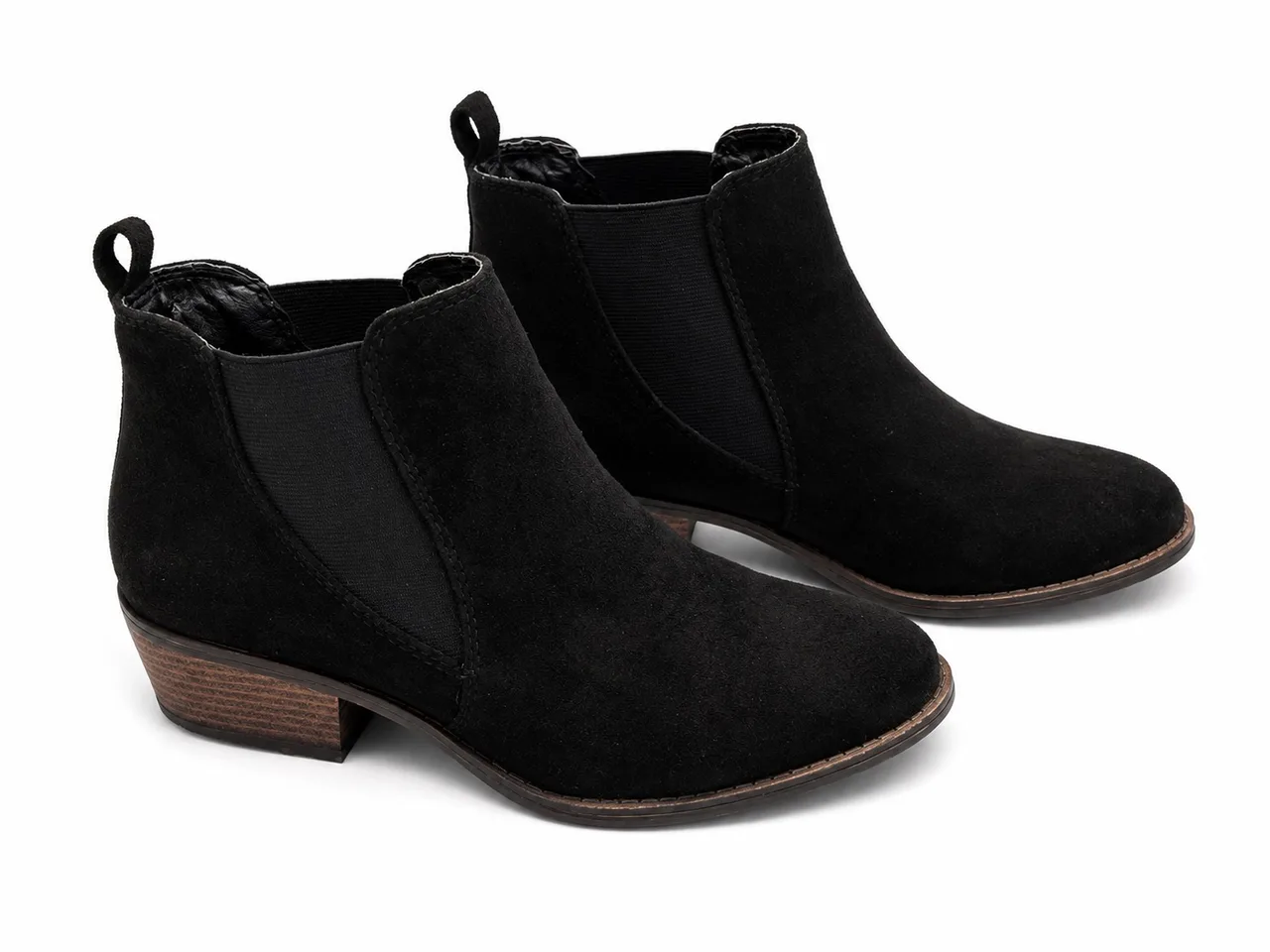 Naughty Monkey Black Suede Women's Ankle Boots Pull Tab Low Block Heel AU 7 — photo 3