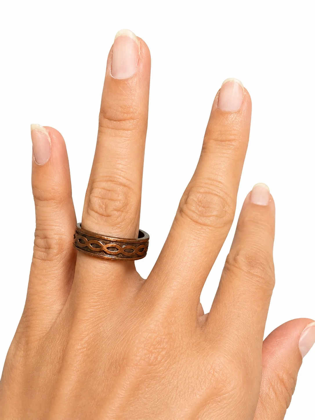 BNWT Brass Copper Ring Magnetic Therapy Health Adjustable Men Women — photo 3
