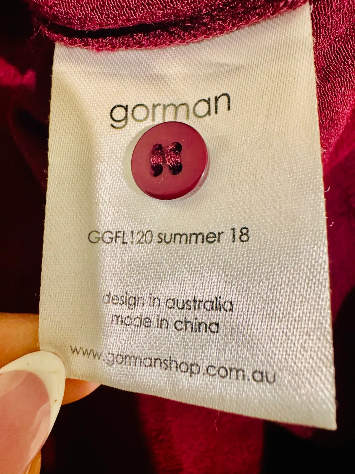 Gorman Women's Burgundy maroon Knit Round Neck 3/4 Puff Sleeve Blouse Size 6 8 – photo 4