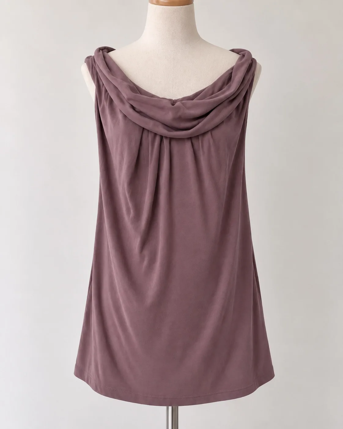 Bianca Spender Designer Women's Brown Lined Cowl Neck Short Dress Top Size 12 – photo 2
