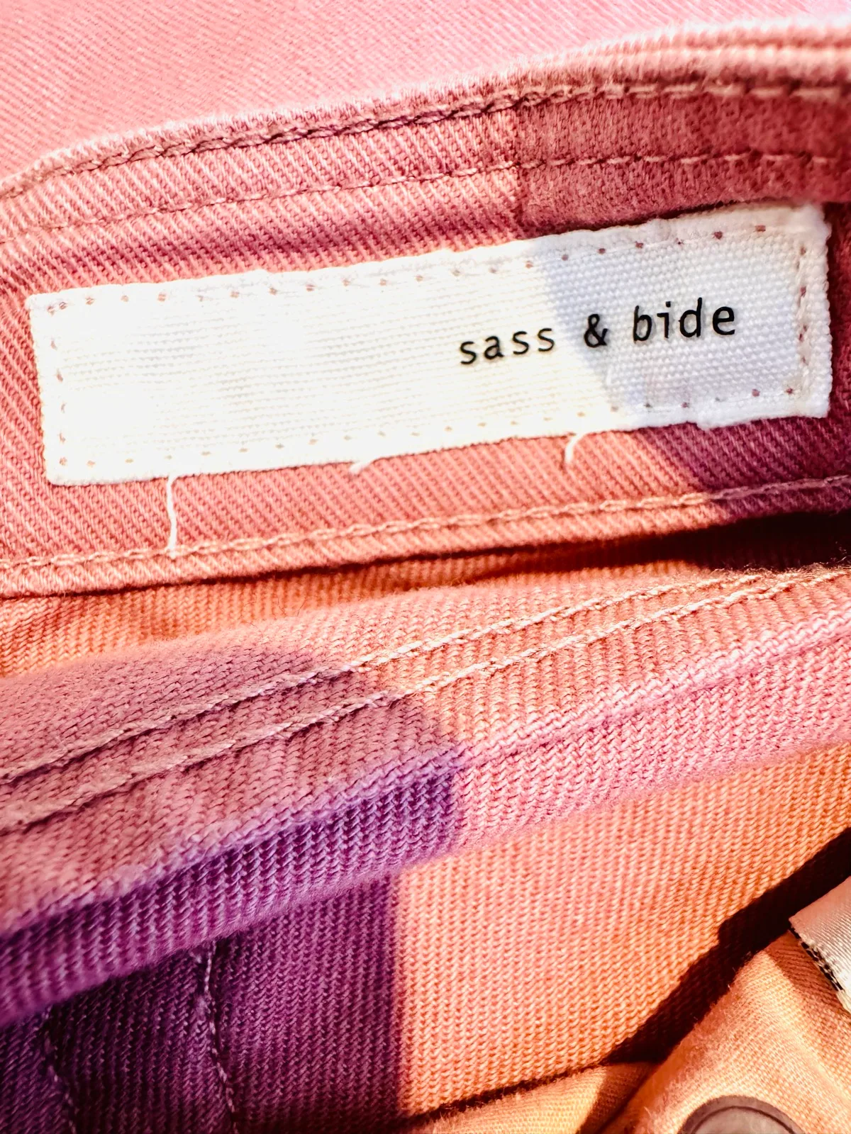 sass & bide Women's Skinny Jeans Dusty Pink Stretch Denim 5 Pocket Sz26 AU6 AU8 – photo 3