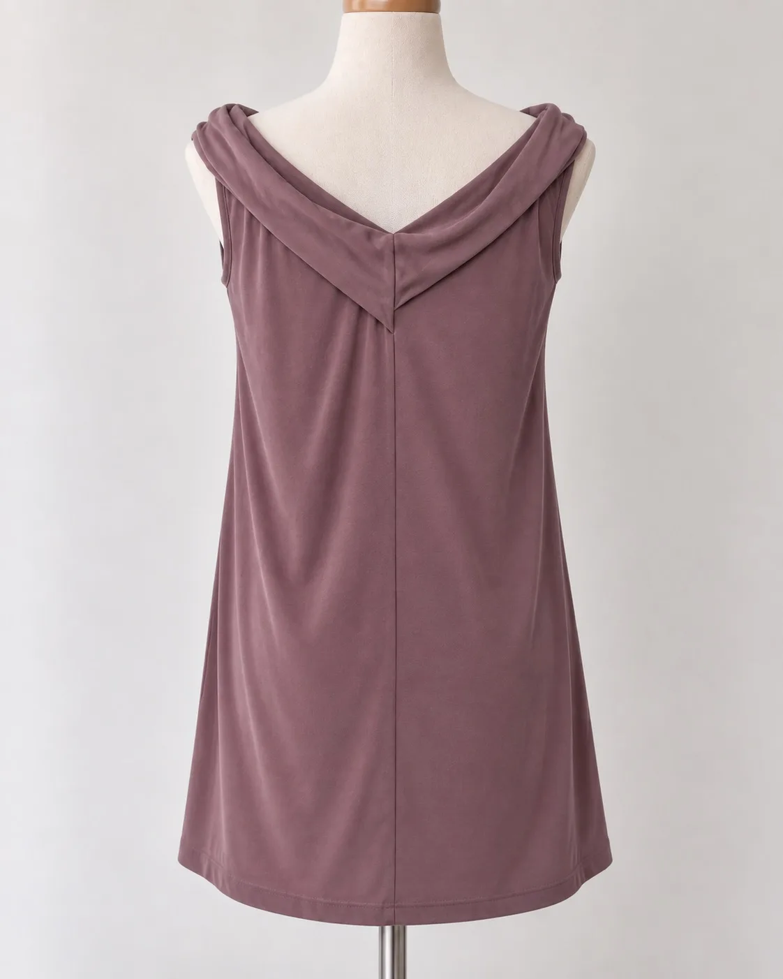 Bianca Spender Designer Women's Brown Lined Cowl Neck Short Dress Top Size 12 – photo 3