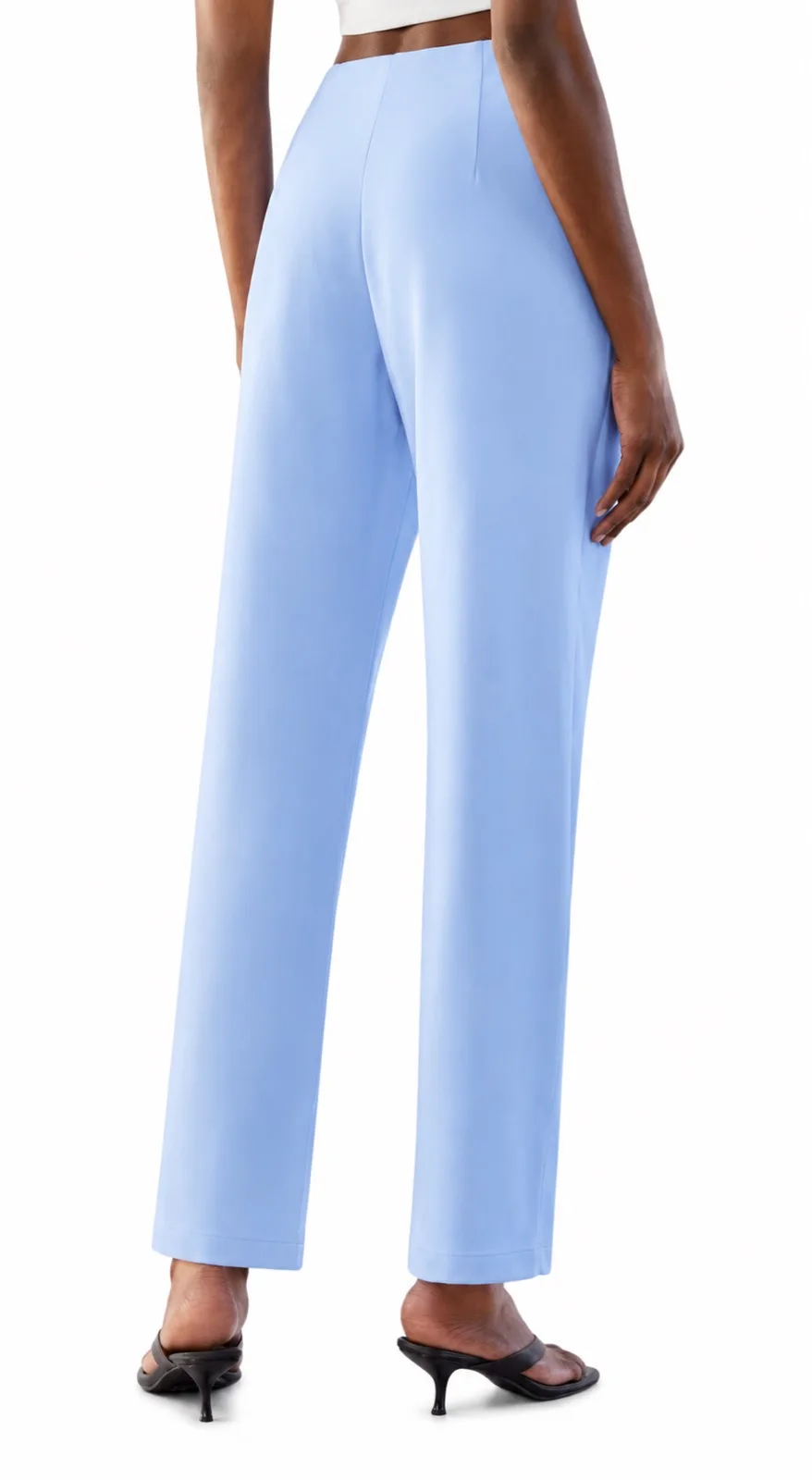 SHEIN Women's Light Blue High Waist Tailored Straight Leg Pants XS AU 6 8 NWT — photo 2