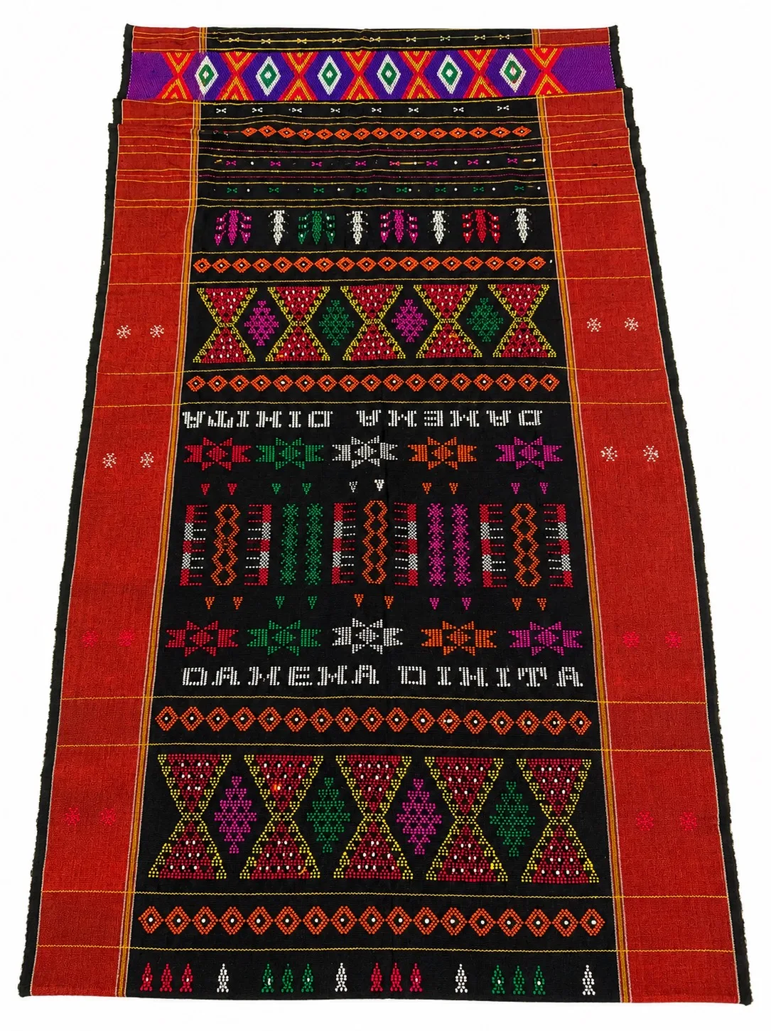 Vintage Ceremonial Ulos Sadum Handwoven North Sumatra Indonesia Batak Cloth — photo 2