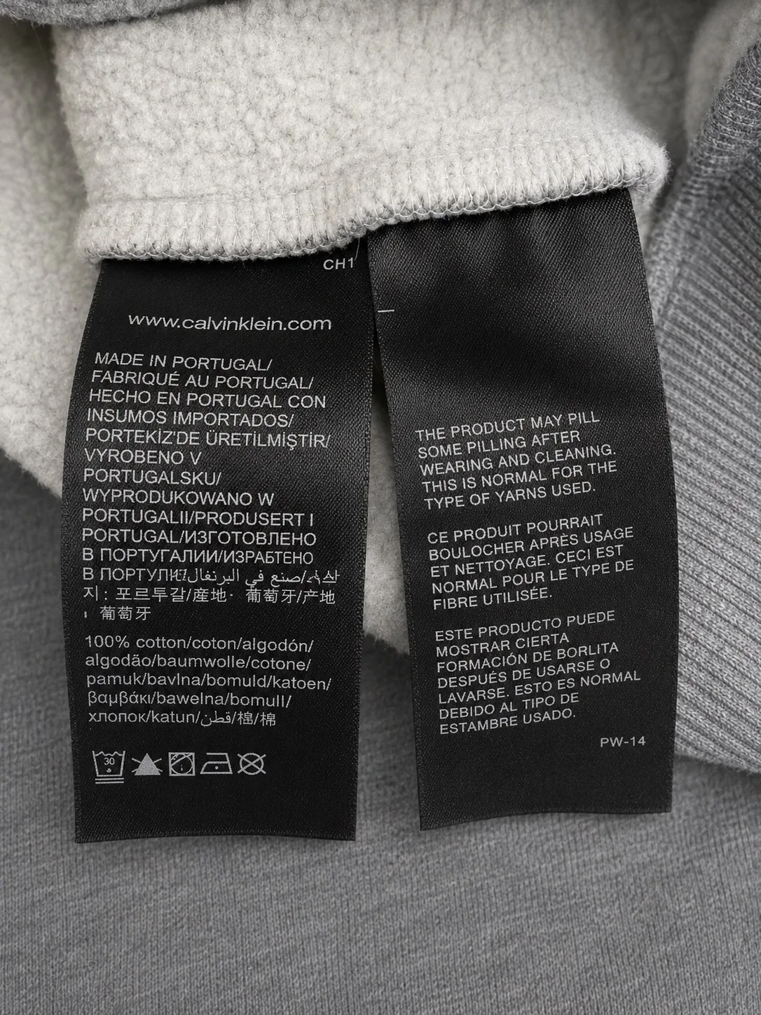 CALVIN KLEIN JEANS Women's Grey Sweatshirt Crew Neck XS Logo Cotton Pullover — photo 3