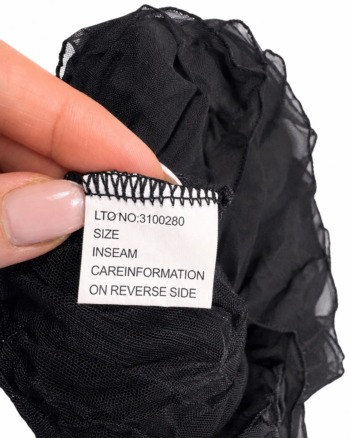 Women's Black Mesh Lace Lingerie Nightie V-Neck Chemise Adjustable Straps M — photo 3