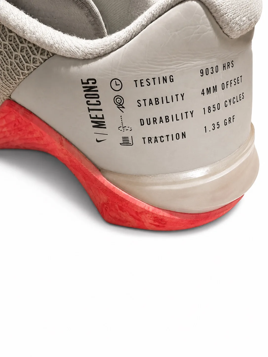 Nike Metcon 5 Premium Women's Size US 7.5 UK5 Grey Pink Sole Shoes Gym Crossfit — photo 3