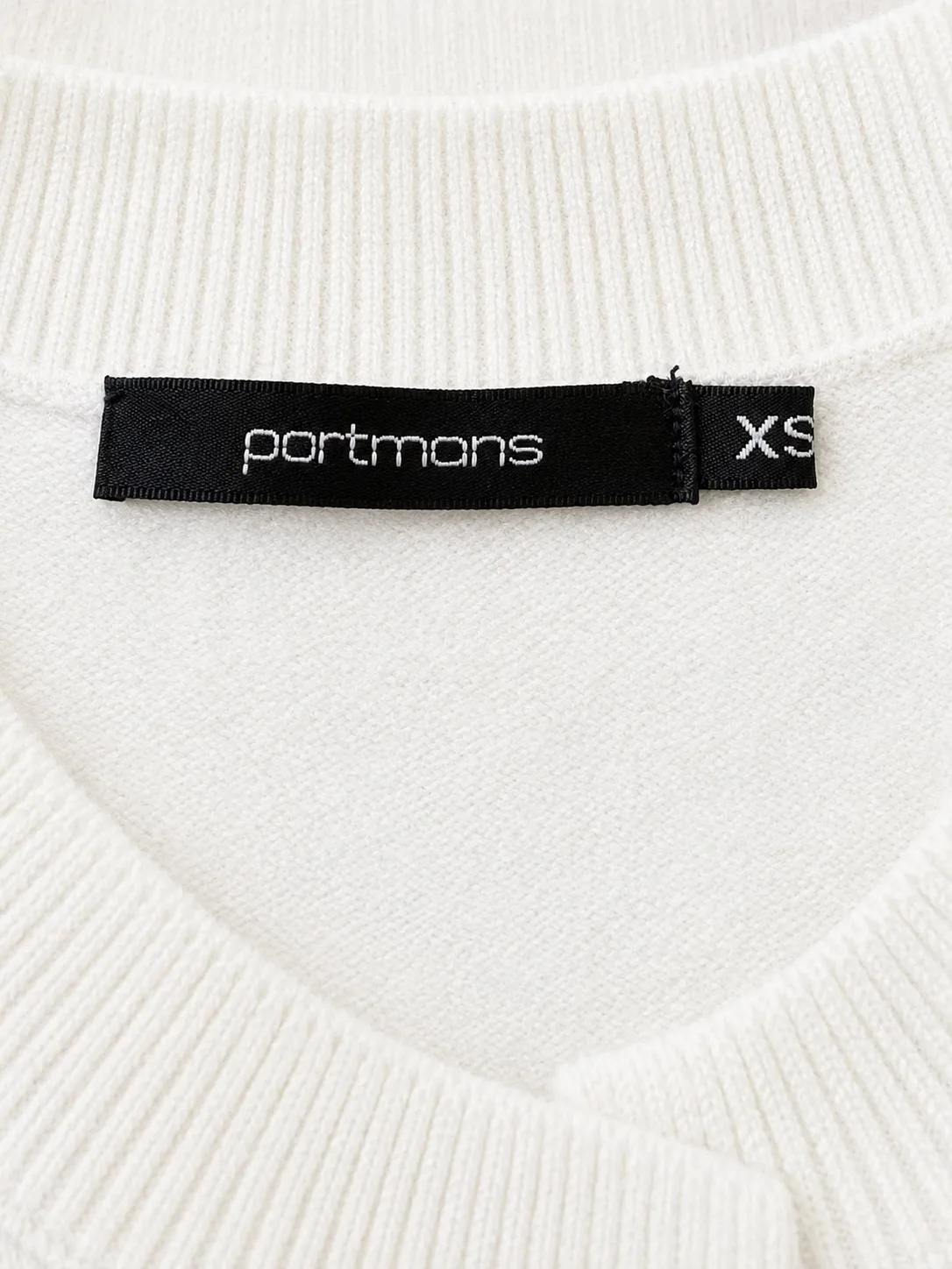Portmans Women's Ivory Knit Crew Neck Sleeveless Button Front Cardigan Jumper XS — photo 5