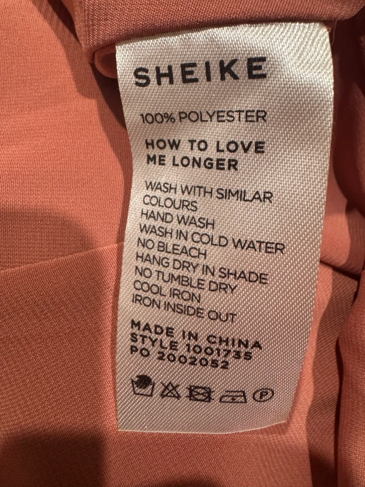 Sheike Believer Dress Dusty Pink Satin Long Sleeve Ruffle Cocktail Party Sz 8 — photo 4