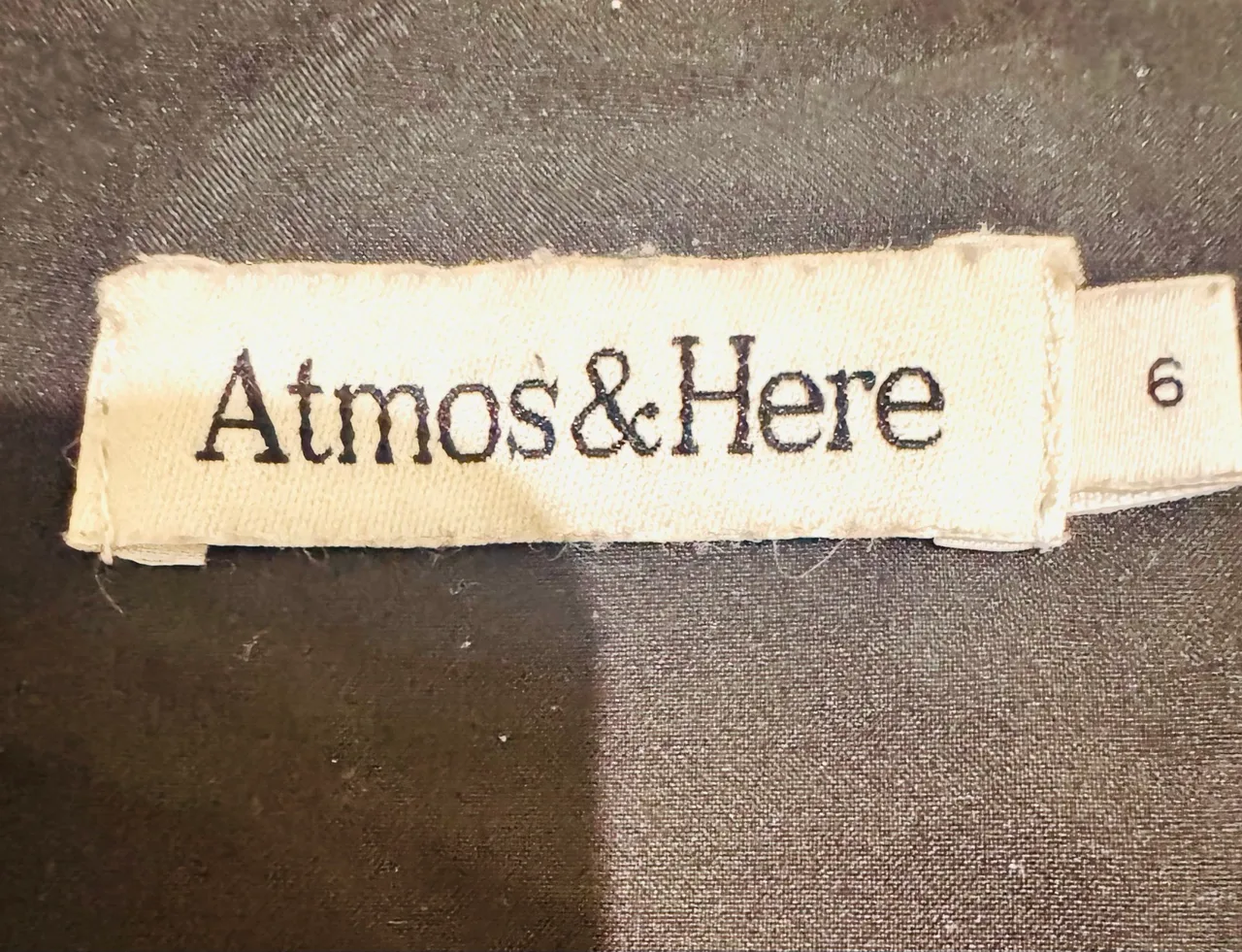 Atmos&-Here Black Polyester Camisole Tank Top Adjustable Straps Women's Size 6 – photo 2