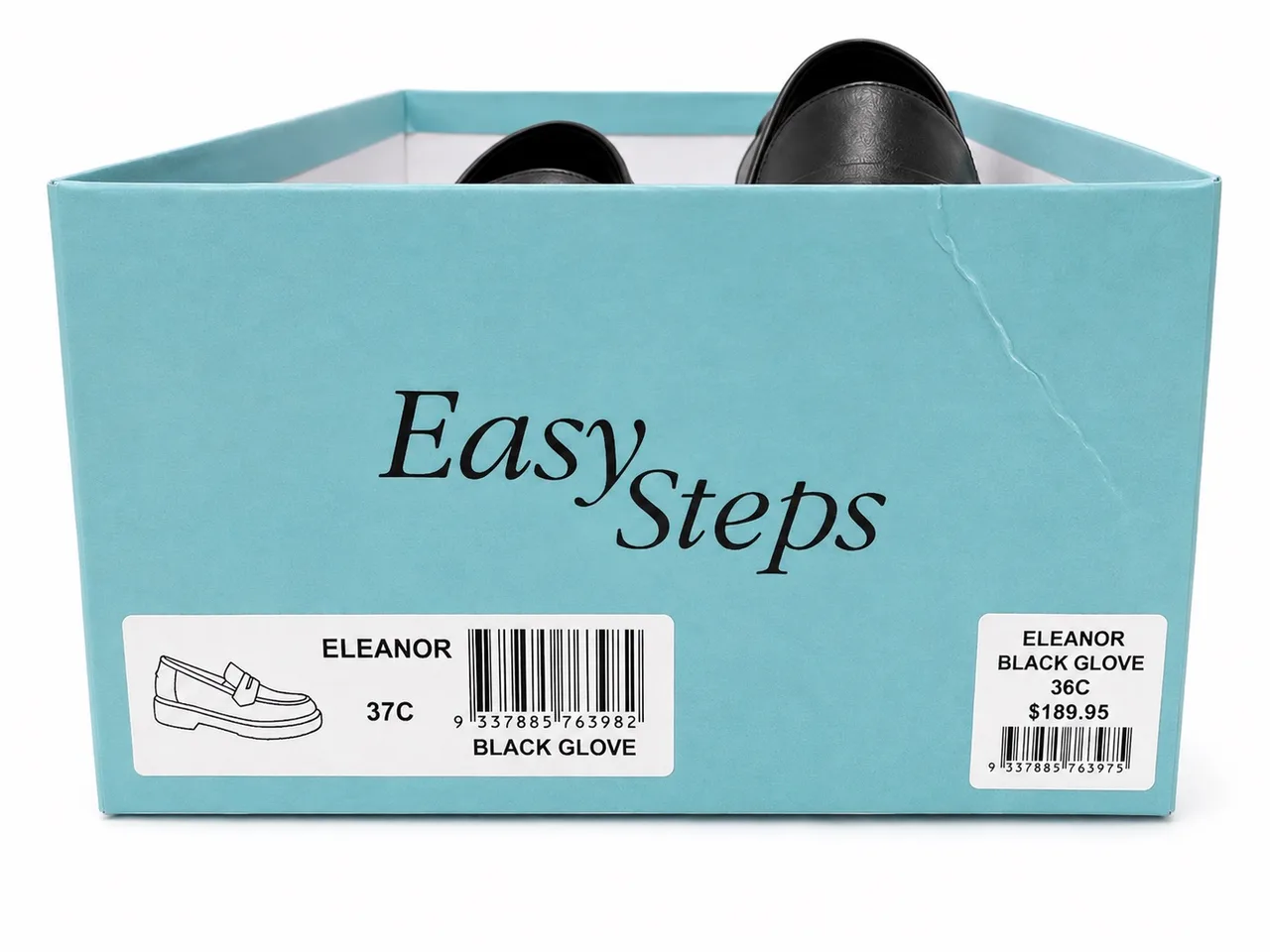 Easy Steps Eleanor Black Leather Slip-On Loafer Round Toe Rubber Sole EU 37 EUC — photo 5
