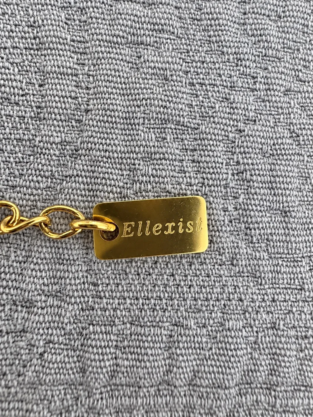 Ellexist Layered Gold Tone Necklace Teardrop Pendant Adjustable RRP 38euro – photo 3