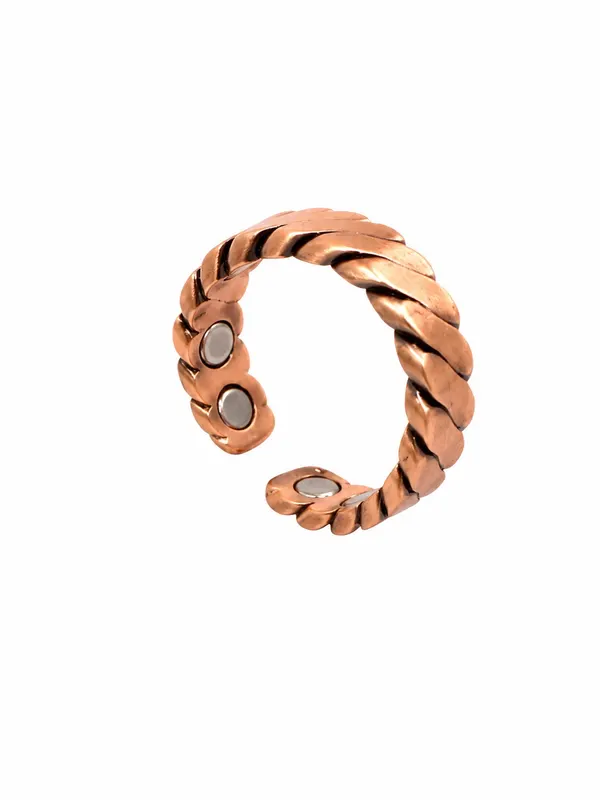BNWT Brass Copper Ring Magnetic Therapy Health Adjustable Men Women