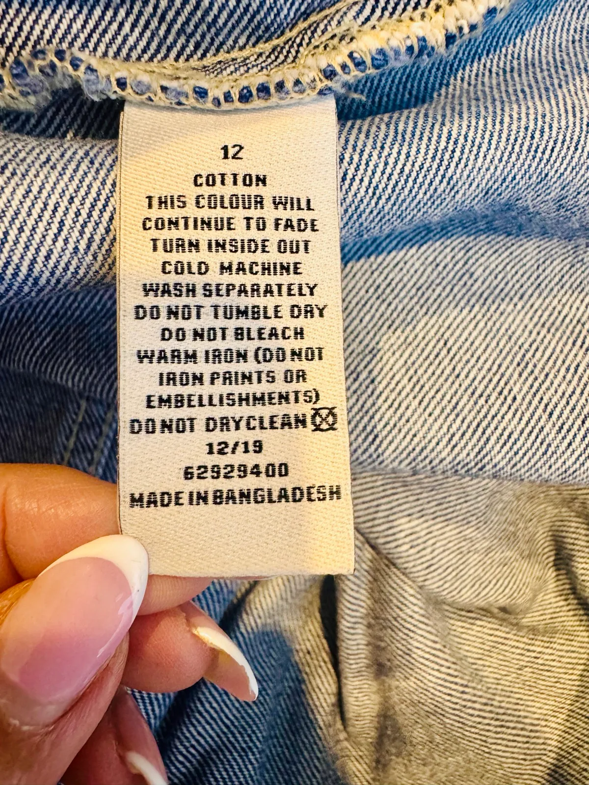 Lily Loves Blue Denim Button Front Pockets Square Neck Size 12 — photo 4