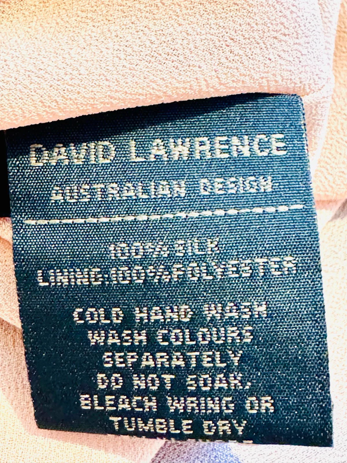 David Lawrence Pink Blue Floral Round Neck Sleeveless Midi 100% Silk Size AU 12 – photo 4