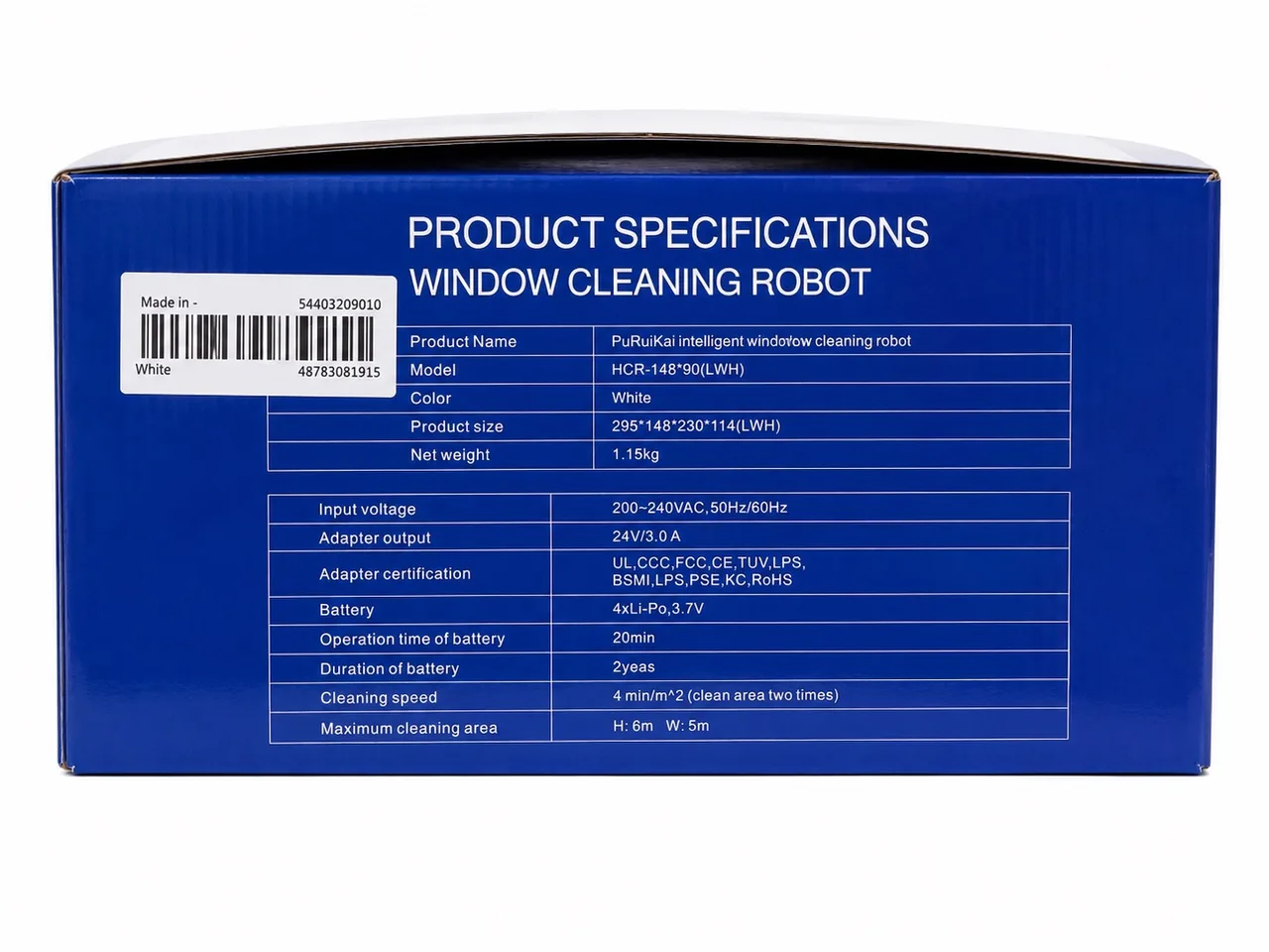 Intelligent Window Cleaning Robot PuRuiKai Cleaner Vacuum Remote Control BNIB — photo 3