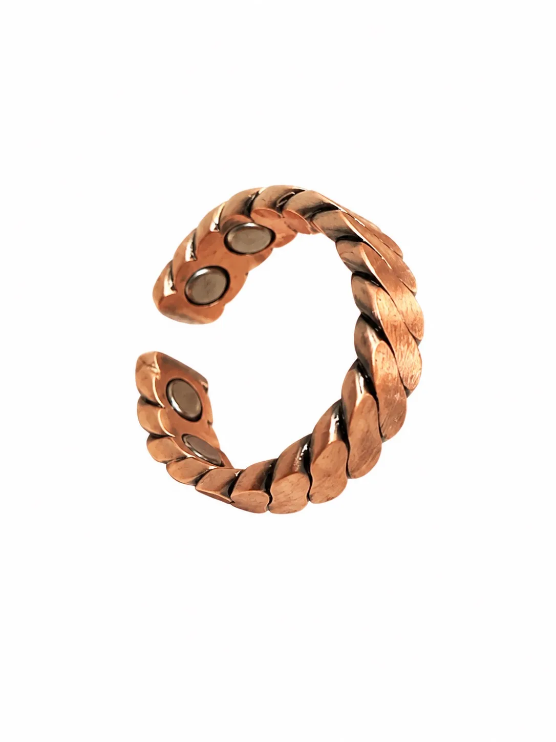 BNWT Brass Copper Ring Magnetic Therapy Health Adjustable Men Women — photo 2