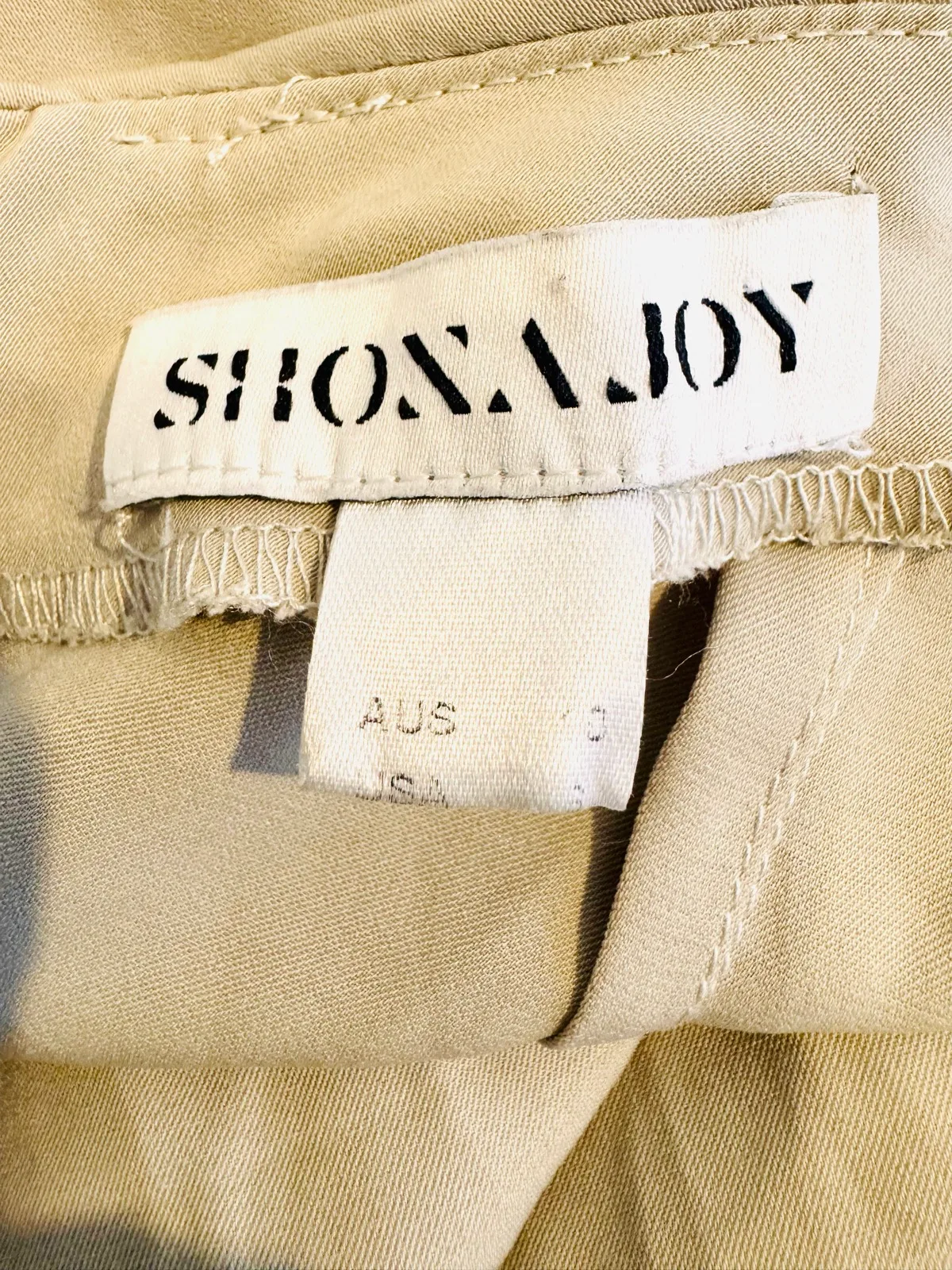 Shona Joy Beige Satin Cowl Neck Strappy Open Back Tie Maxi Dress Size 10 – photo 3