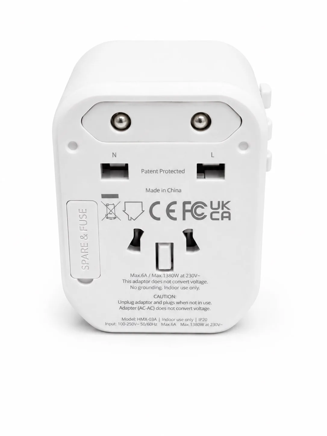 Heymix International Travel Adapter Universal Travel Plug 2 Port USB White BNIB — photo 2