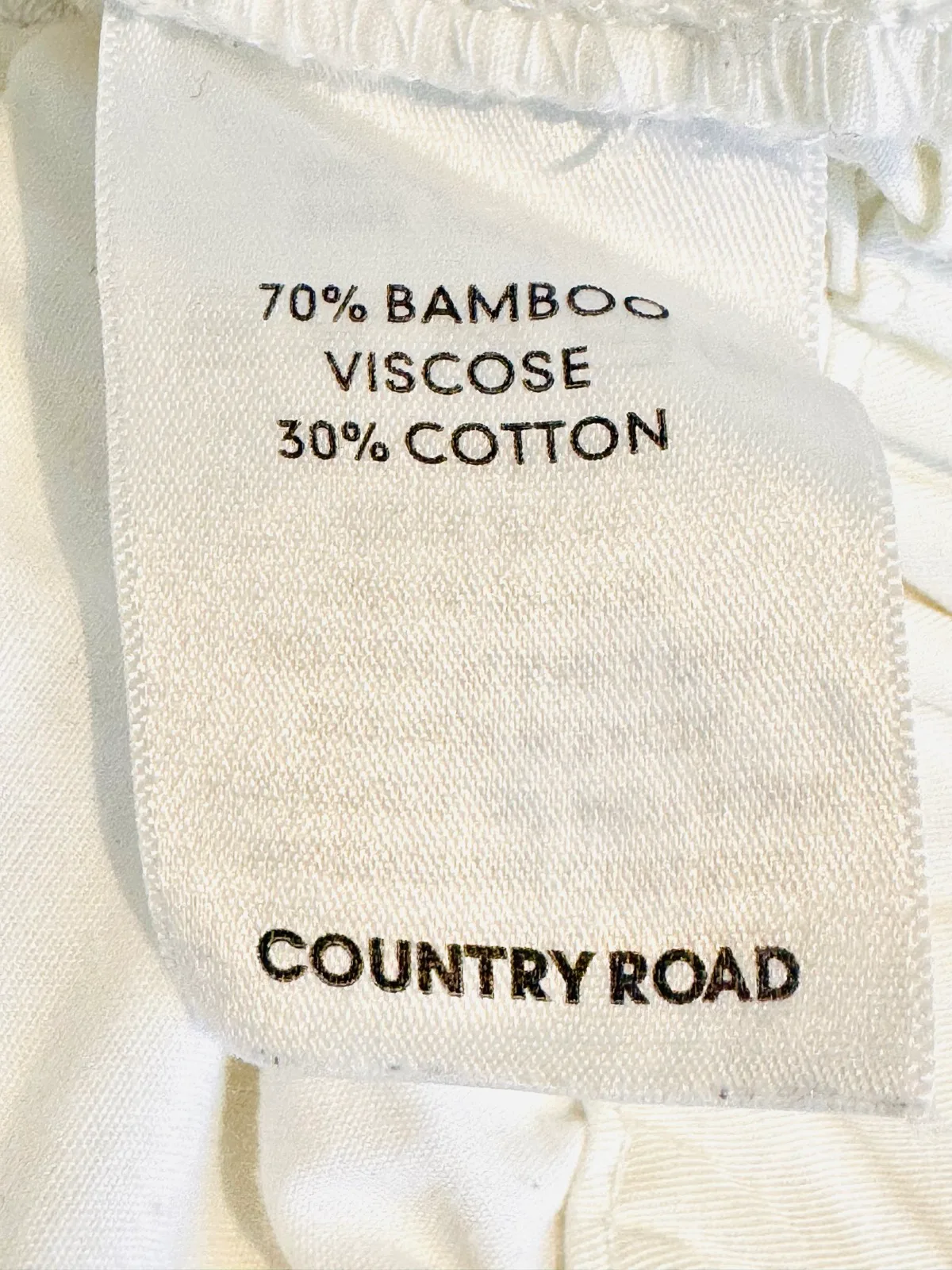 Country Road Women's White Tapered Ankle Pants Elastic Bamboo Cotton Pockets AU8 – photo 4